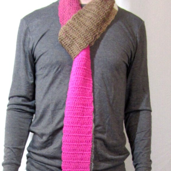 Multicolor Scarf 180x4 Extra Giant Long Handmade Crochet Winter Men Women NWT - Picture 7 of 7